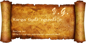 Varga Gyöngyvér névjegykártya